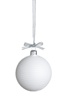 White Christmas ball clipart