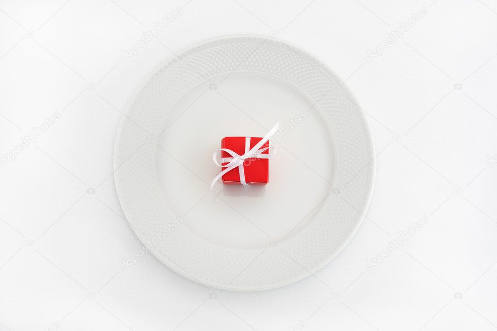 Gift on plate