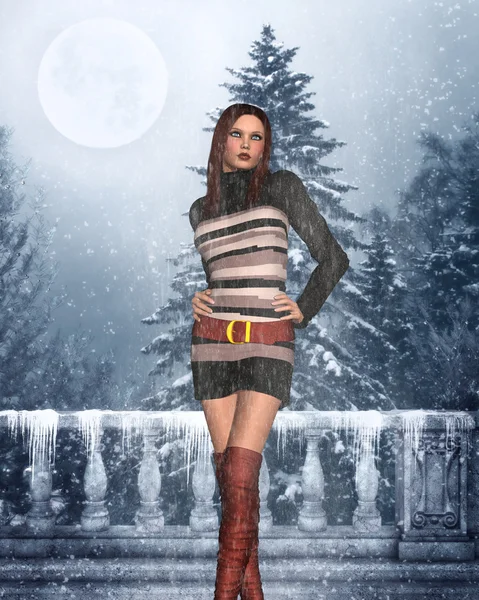 Сексуальна зимовий одяг — стокове фото