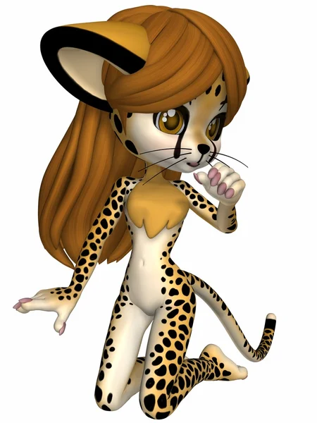 Ładny gepard - toon rysunek — Zdjęcie stockowe