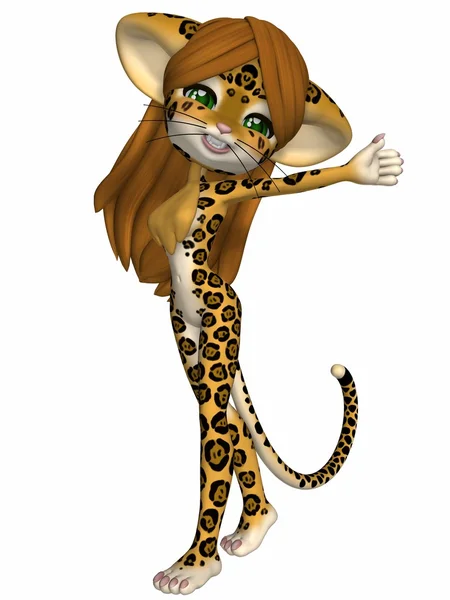 Ładny jaguar - toon rysunek — Zdjęcie stockowe