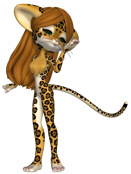 Ładny jaguar - toon rysunek — Zdjęcie stockowe