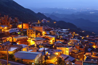 Chiu fen Köyü, gece, Tayvan