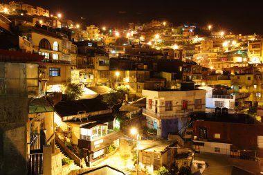 Jiu fen village at night clipart