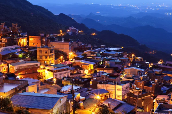 Jiu wsi fen w nocy, na Tajwanie — Zdjęcie stockowe