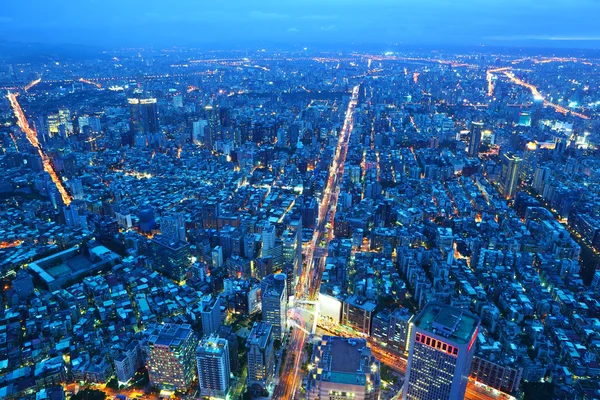 Taipei città di notte — Foto Stock