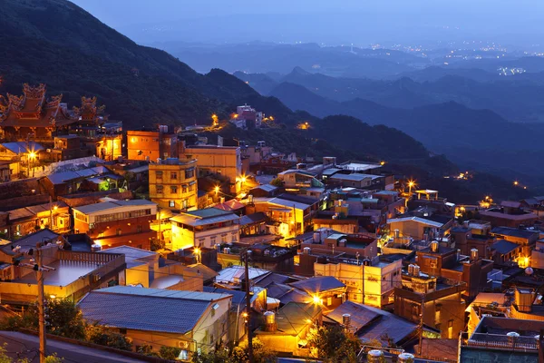 Chiu fen village at night, in Taiwan — Stock Photo, Image