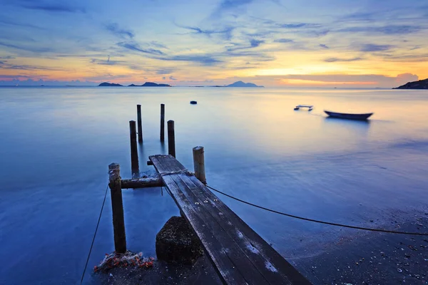 Gün batımı pier — Stok fotoğraf