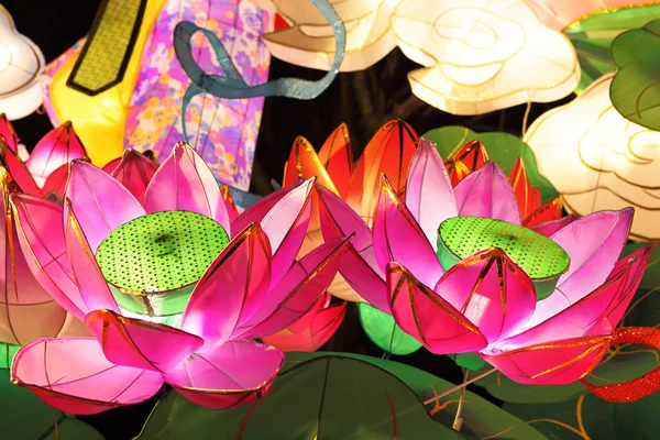 Lotus lantern untuk festival pertengahan musim gugur — Stok Foto