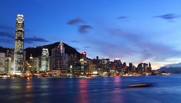 Hong kong panorama w nocy — Zdjęcie stockowe