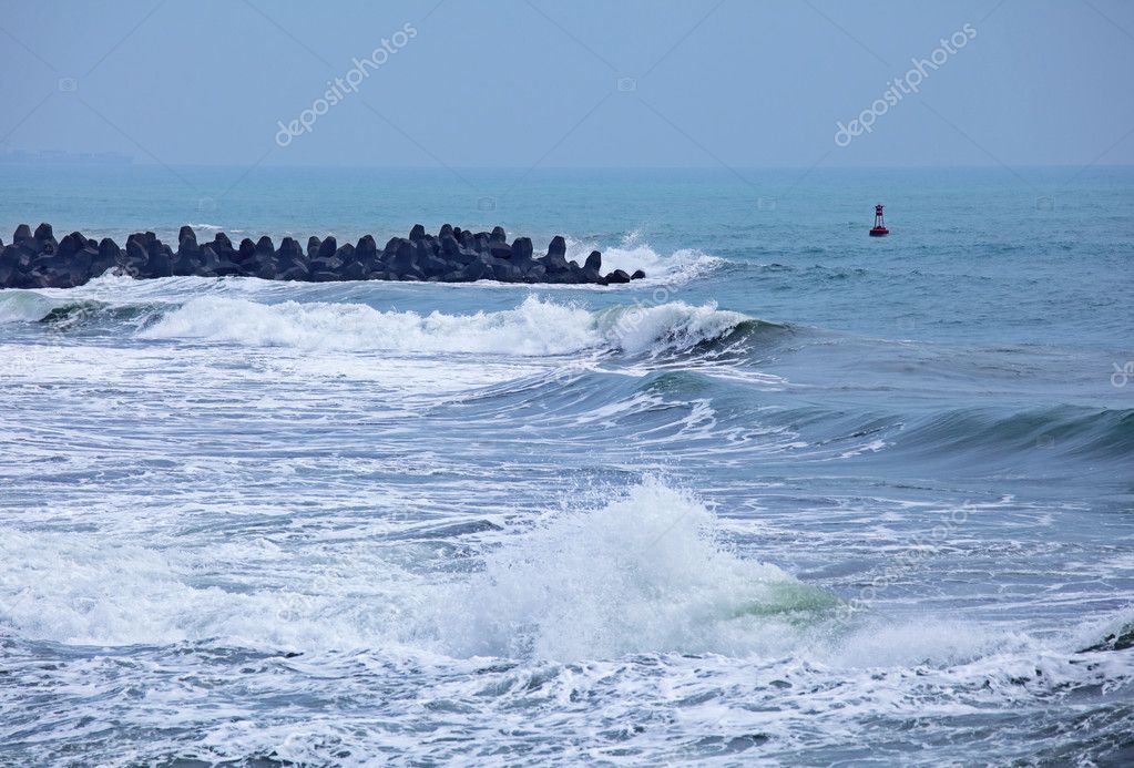 Angry spray under hurricane — Stock Photo © leungchopan #6881826