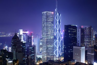 Geceleyin hong Kong'da ofis