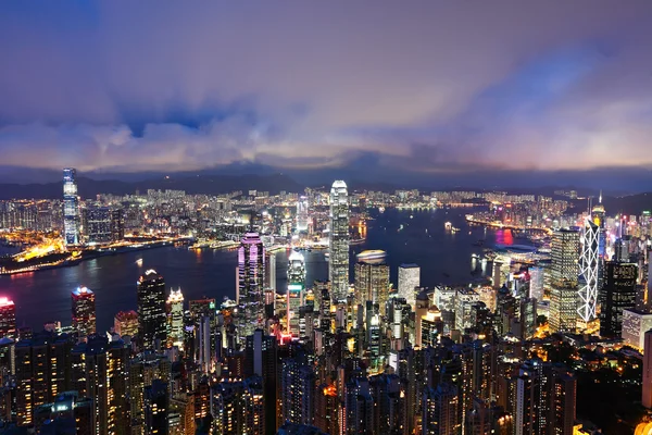 Hong Kong di notte — Foto Stock