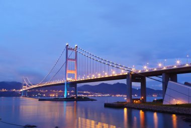 Tsing Ma Bridge in Hong Kong clipart