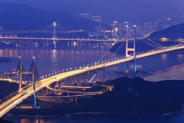 Tsing Ma Bridge i Hongkong — Stockfoto