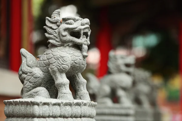 stock image Chinese lion statue
