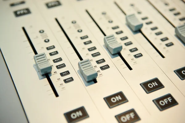 Console de mistura de áudio — Fotografia de Stock