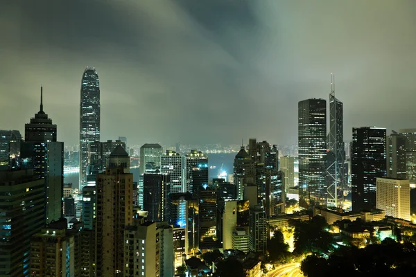 Hong Kong at mid night — Stock Photo, Image