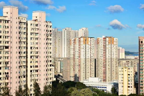 Hong kong überfülltes Gebäude — Stockfoto