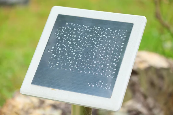 Aviso simples Braille — Fotografia de Stock