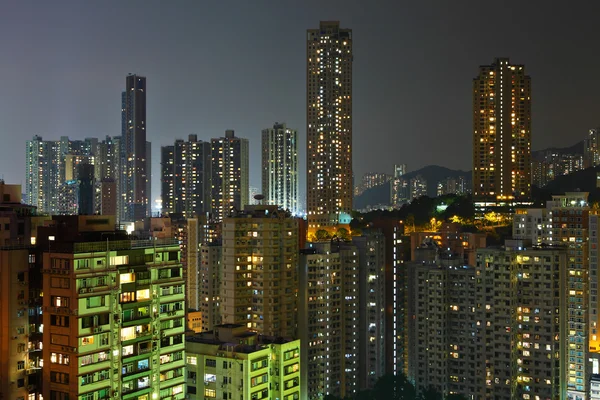 Innenstadt bei Nacht — Stockfoto