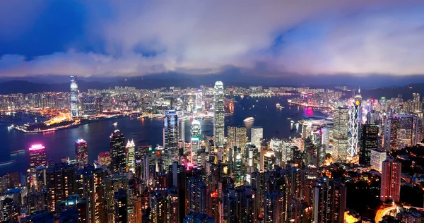 Hong Kong v noci — Stock fotografie
