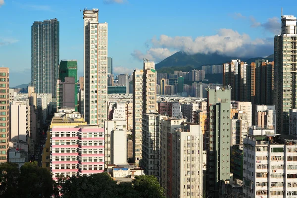 Hongkongs overfylte bygning – stockfoto