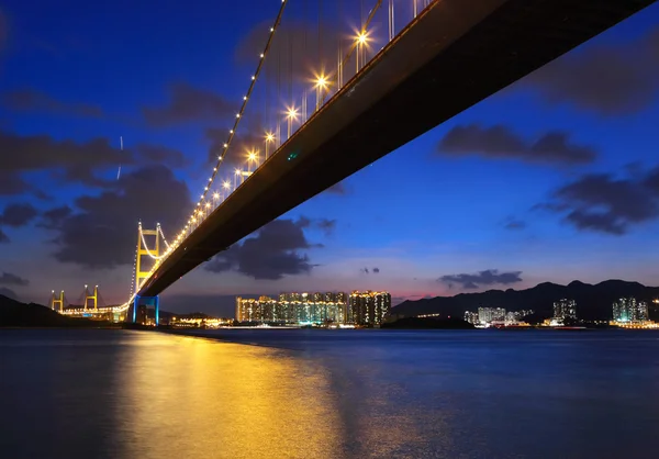 Hong Kong 'da Tsing Ma Köprüsü — Stok fotoğraf