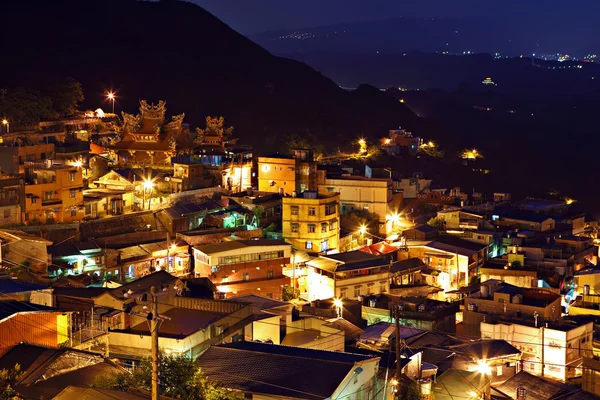 Jiu fen dorp bij nacht — Stockfoto