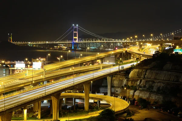 Freeway en bridge — Stockfoto
