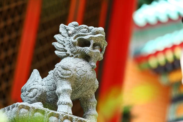 Chinesische Löwenstatue — Stockfoto