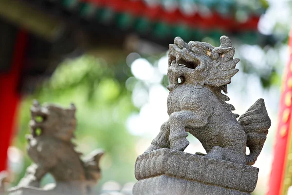 Kinesisk løvestatue – stockfoto