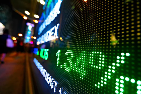 Aktiemarknaden pris digital visning abstrakt — Stockfoto