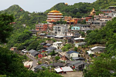 Jinguashi village , in Taiwan clipart