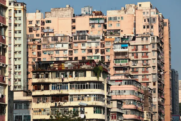 Oud appartementencomplex in Hong Kong — Stockfoto