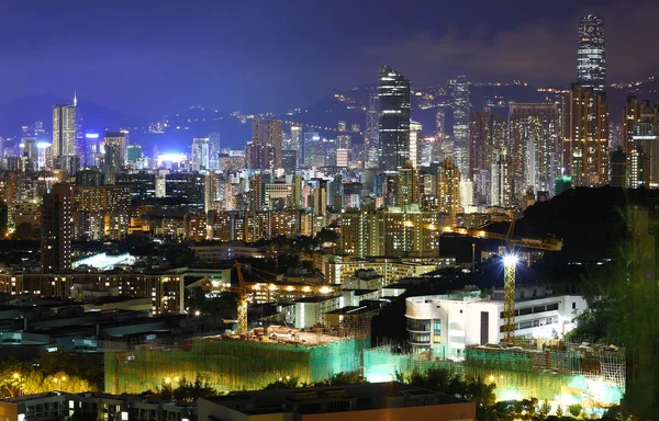 Noční pohled na Hongkong — Stock fotografie