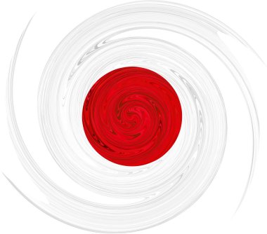 Japanese swirl flag. clipart