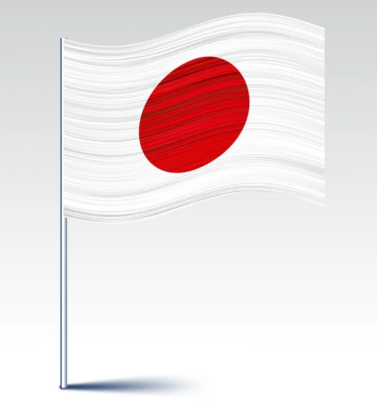 Bandeira japonesa . — Vetor de Stock