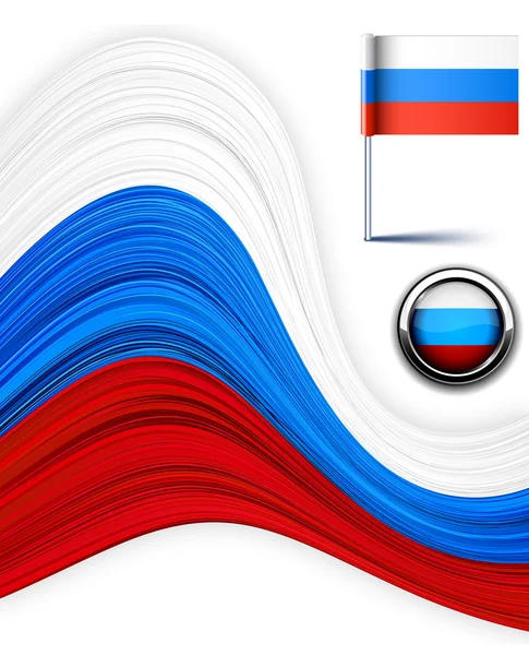 Flaga Rosyjska. — Wektor stockowy