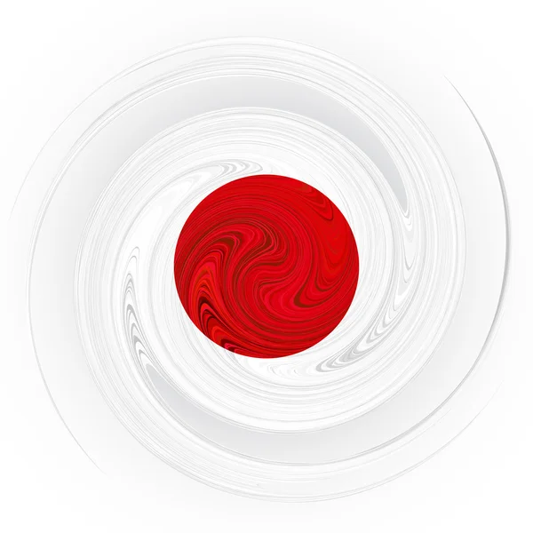 Bandera de remolino japonesa . — Vector de stock