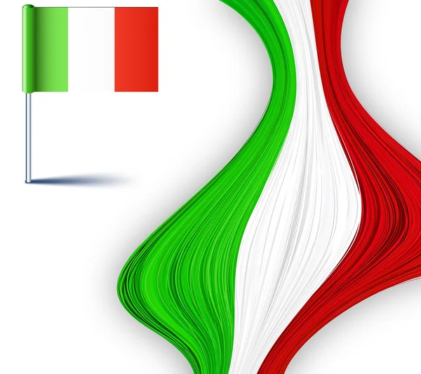 Bandera de Italia . — Vector de stock