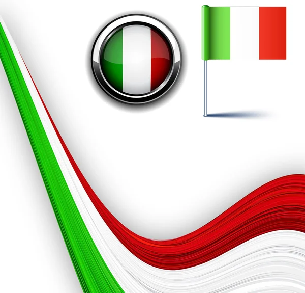 Прапор Італії . — стоковий вектор