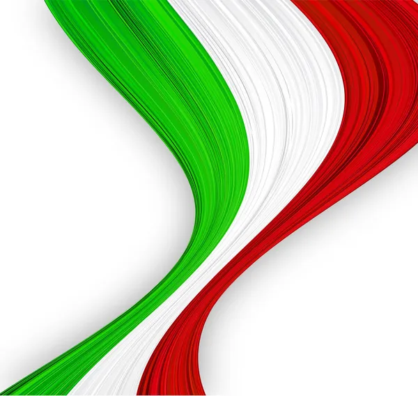 Italská vlajka. — Stockový vektor
