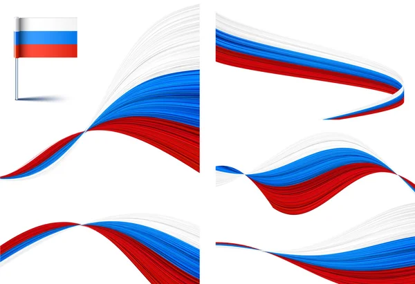 Russische vlag. — Stockvector