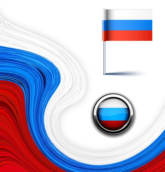 Flaga Rosyjska. — Wektor stockowy