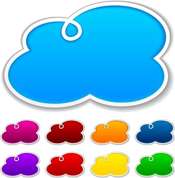 Cloudscape Benachrichtigungspapier Formen. — Stockvektor