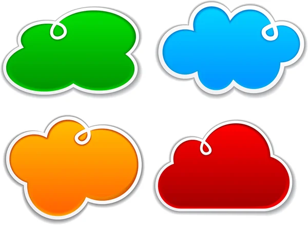 Cloudscape notification paper shapes. — Stock Vector
