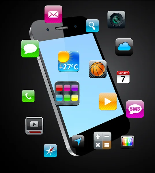 Concetto smartphone touchscreen . — Vettoriale Stock