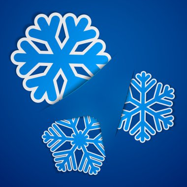 Sticky paper snowflakes. clipart