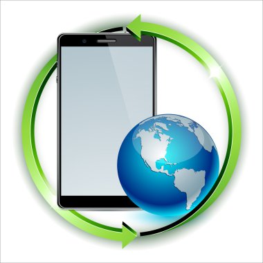 world distribution smartphone concept. clipart